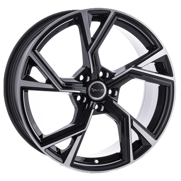 Alufelge Avus AF20 Fur Volkswagen Caddy M1 8X18 5X112 Black Polished Ijt-image