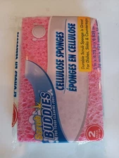 9 Scrub Buddies Cellulose Sponges For Tough Cleaning Jobs. Durable scrub sponges