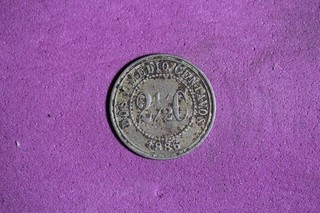 1886 Colombia 2 1/2 Centavos Copper Nickel Coin #M23159