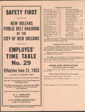 New Orleans Public Belt Railroad 1953 Employe...
