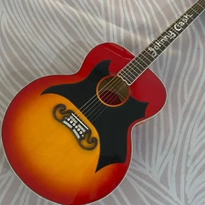 J200 Acoustic Guitar Spruce Top Christmas style sunburst color High quality