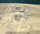 Forever 21 White Flare Leg Jeans Side Zip High Rise Pintuck Seam Festival Hippie — photo 4