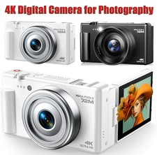 4K 72MP Digital Camera 2.8"270 Flip Screen Autofocu Vlogging Cameras for YouTube