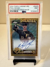 2024 Topps Chrome Update Paul Skenes Auto RC Gold Wave Refractor #/50 PSA 9