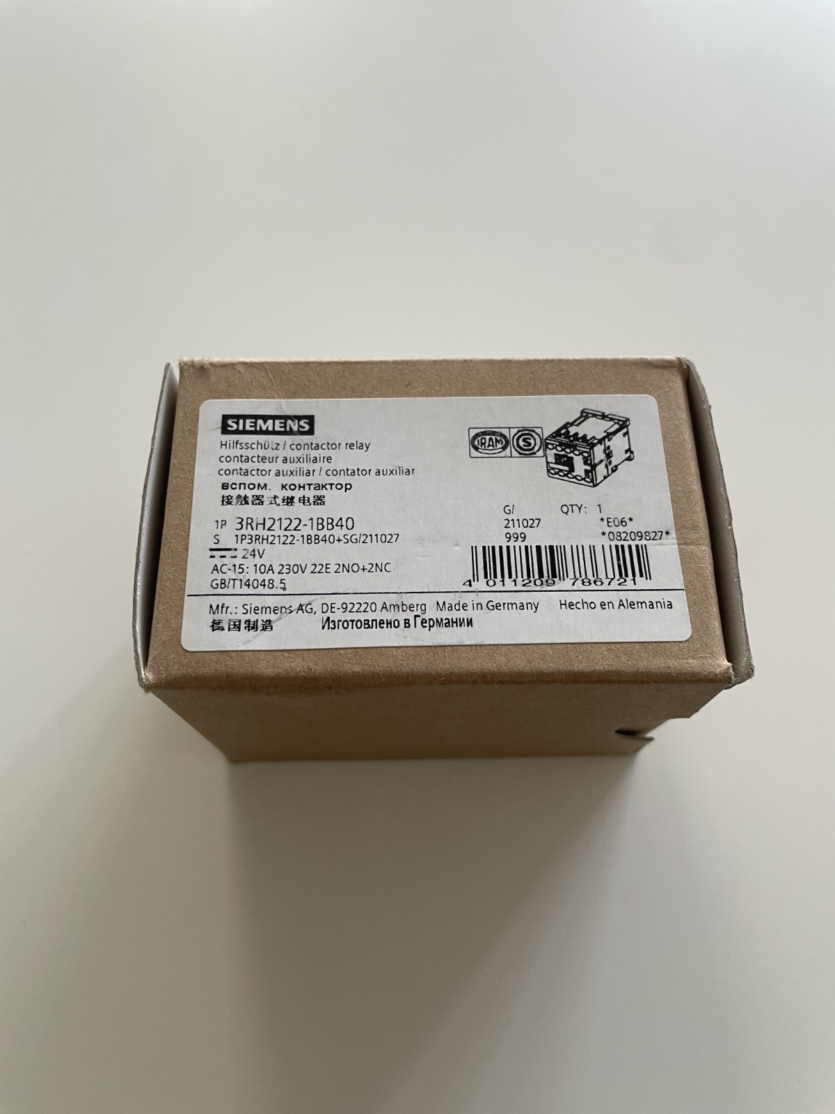 Contactor - relay 3RH2122-1BB40