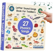 Phonics Songs Book, 26 Letter Sound Songs, Preschool  Kindergarten Learn to