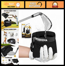 3-Layer Golf Ball  Club Cleaning Bag, Waterproof Pouch with Waffle Cloth  3 Te