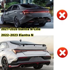 Alerón Trasero Estilo Duckbill High Kick En Negro Brillante – Para Hyundai Elantra 2021-2024