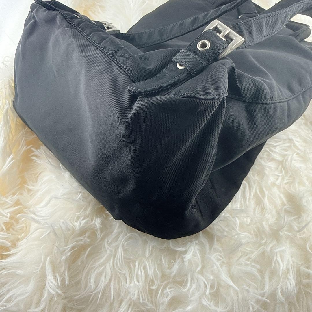 Prada Test Nylon Drawstring Backpack Black Lightw… - image 9