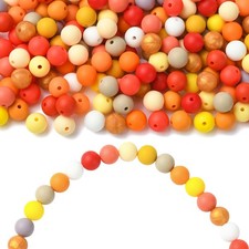 300pcs 9mm Silicone Beads for DIY Making Colorful Loose Round Silicone Beads