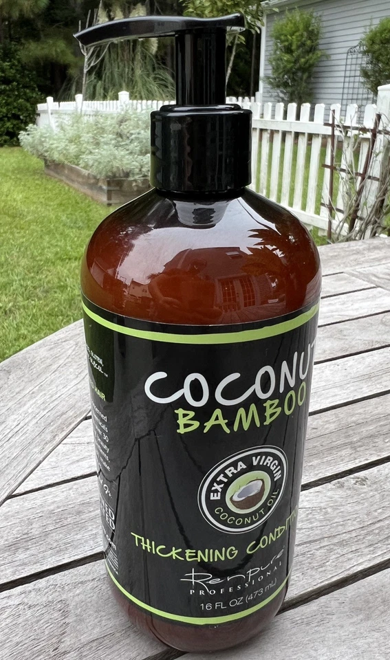 Renpure Extra Virgin Coconut Oil Thickening Conditioner 16 oz Jumbo Pump - Image 3 of 4