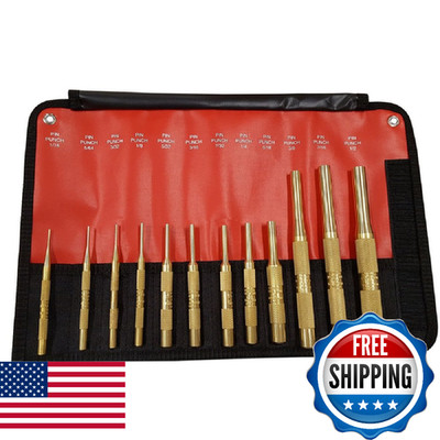 Mayhew Tools 67008 Brass Pin Punch 12-Piece Set