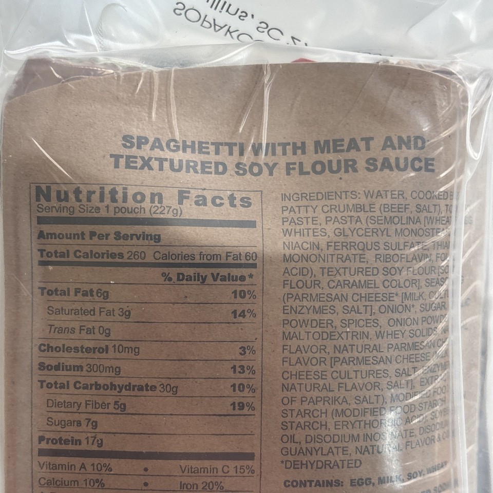 MRE SOPAKCO Case Emergency Ration 14 Meals, preppers military zombie ...