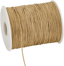 160M Filo Di Cotone Cerato 1Mm Cordino Cerato per Macramè Filo Di Cera Marrone O