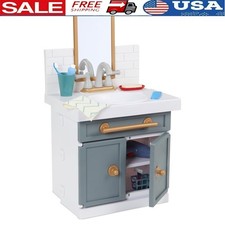 Kids Bathroom Sink Toy Real Working Faucet Pretend Play 12 Accessories Age 2 New