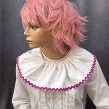 Vtg clown Ruff costume ruffle collar Clowncore Purple Ric Rac