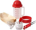 Set completo accessori Takoyaki metallo perlato street food giapponese made in Japan