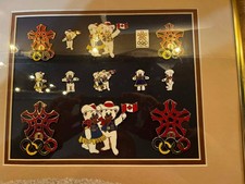 Calgary Olympic bear pin collector set