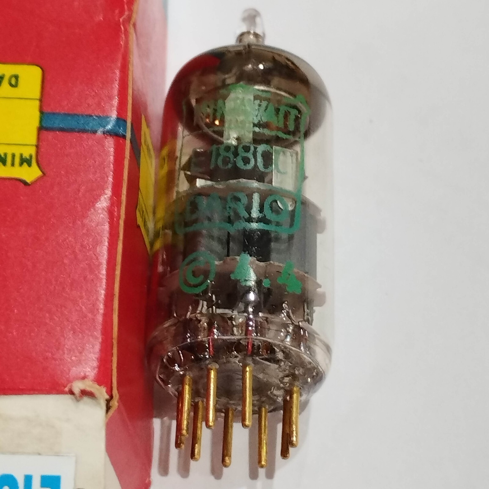 Tube électronique E188CC Green Label avec broches dorées Mini Watt pour amplificateur audio - 2