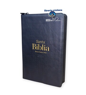 Biblia Con Cierre Manual Letra 12 Puntos RVR.1960 Negro Con Bolsillo Con Indice 