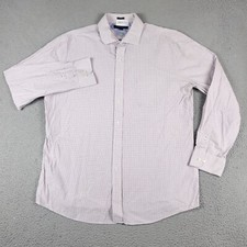 Tommy Hilfiger Shirt Mens 17 Red Blue Check Dress Button Up Long Sleeve