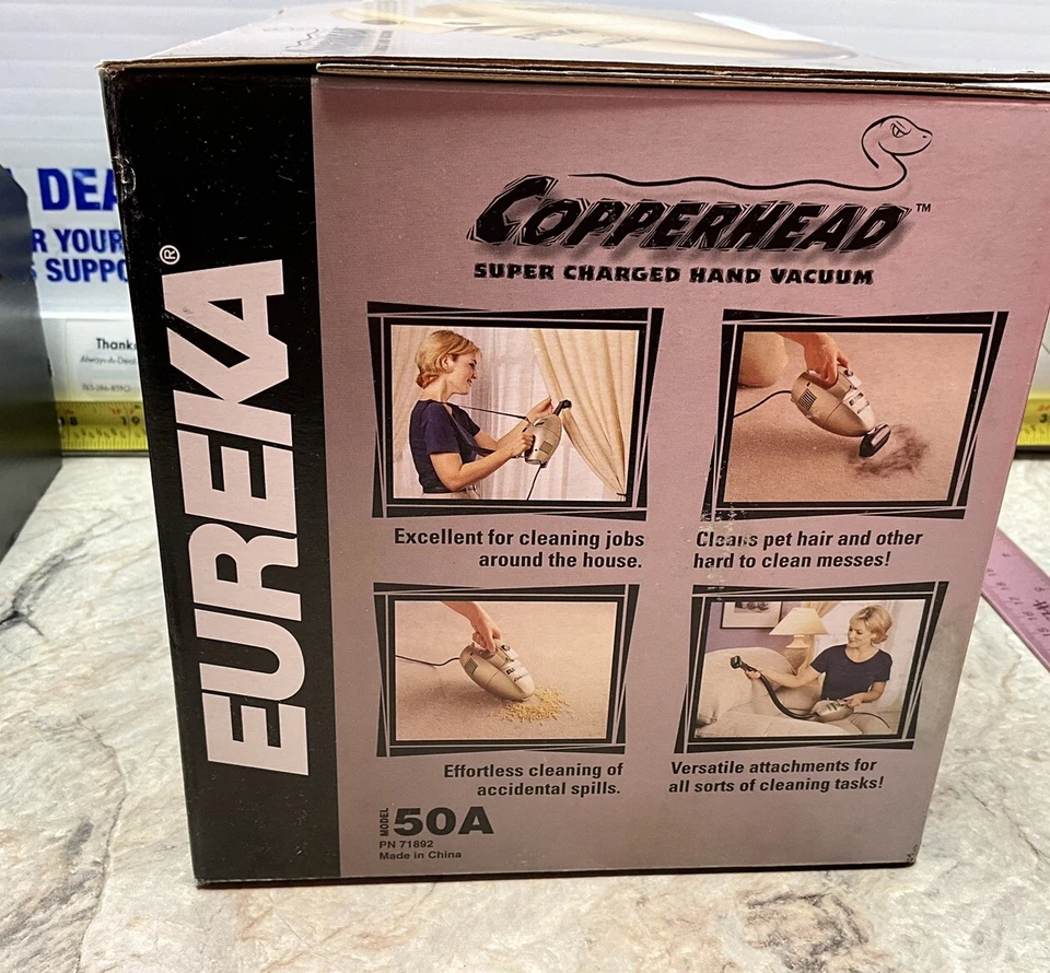 EUREKA HAND HELD VACUUM Copperhead Vac For Camper Rv Car W/ Hose & Attachments - Image 3 of 4