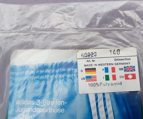 VINTAGE 80er 80s ADIDAS Glanz Nylon Fussball Shorts D140 Deadstock West Germany - Bild 3 von 9