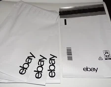 EBAY BRANDED "BLACK" POLY MAILERS 6" x 9" (NO PADDING) SHIPPING ENVELOPES 20 CT