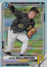 OWEN KELLINGTON BOWMAN CHROME DRAFT 1ST ROOKIE REFRACTOR RC PIRATES #BD-120 2021