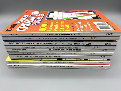 LOT (10) Crossword Puzzle Books (Approx 1,090 Puzzles) Kappa Easy - U Get All 10
