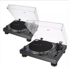 AUDIO TECHNICA AT-LP140XP BLACK Pair TURNTABLE PROF. FOR DJ BLACK NEW