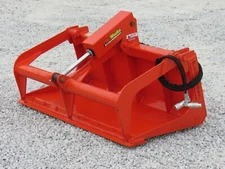48" Solid Bottom Bucket Grapple Attachment Fits Skid Steer Quick Attach Kubota