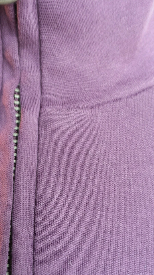 Men's zip pullover LINCS DC&CO Long sleeves sueded cotton M purple plum solid - Image 3 of 4