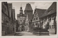 Postcard, postcard, Rothenburg, Rödergasse with St. Mark's Tower (BM) 50599