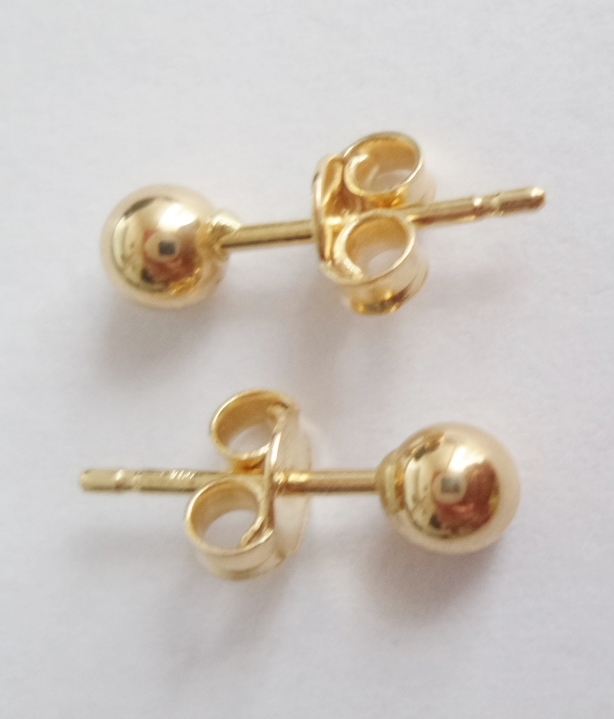 ORECCHINI SFERE IN ORO GIALLO 18KT - Foto 14