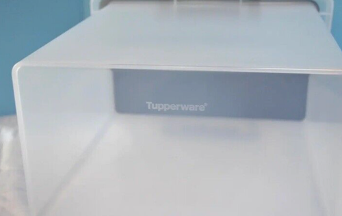 Tupperware Large Carry All Clear Container & Handle Black 12Lx7"Wx24"T New - Picture 4 of 4
