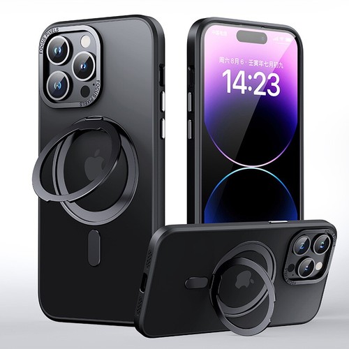 For iPhone 14 Pro Max 13 12 11 Mag Safe Magnetic Case Rotating Ring Stand Cover - Bild 13 von 17