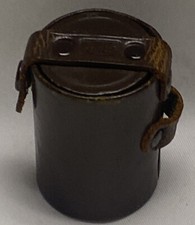 Vintage Kenko Brown Leather Lens Case Made In Japan