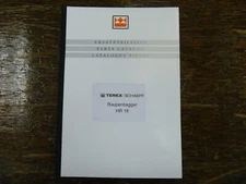 Terex Schaeff HR18 Mini Crawler Excavator Factory Parts Catalog Manual
