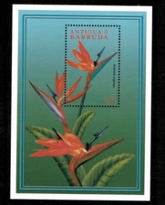 Antigua 2000 - Flowers - Souvenir Stamp Sheet - Scott #2351 - MNH