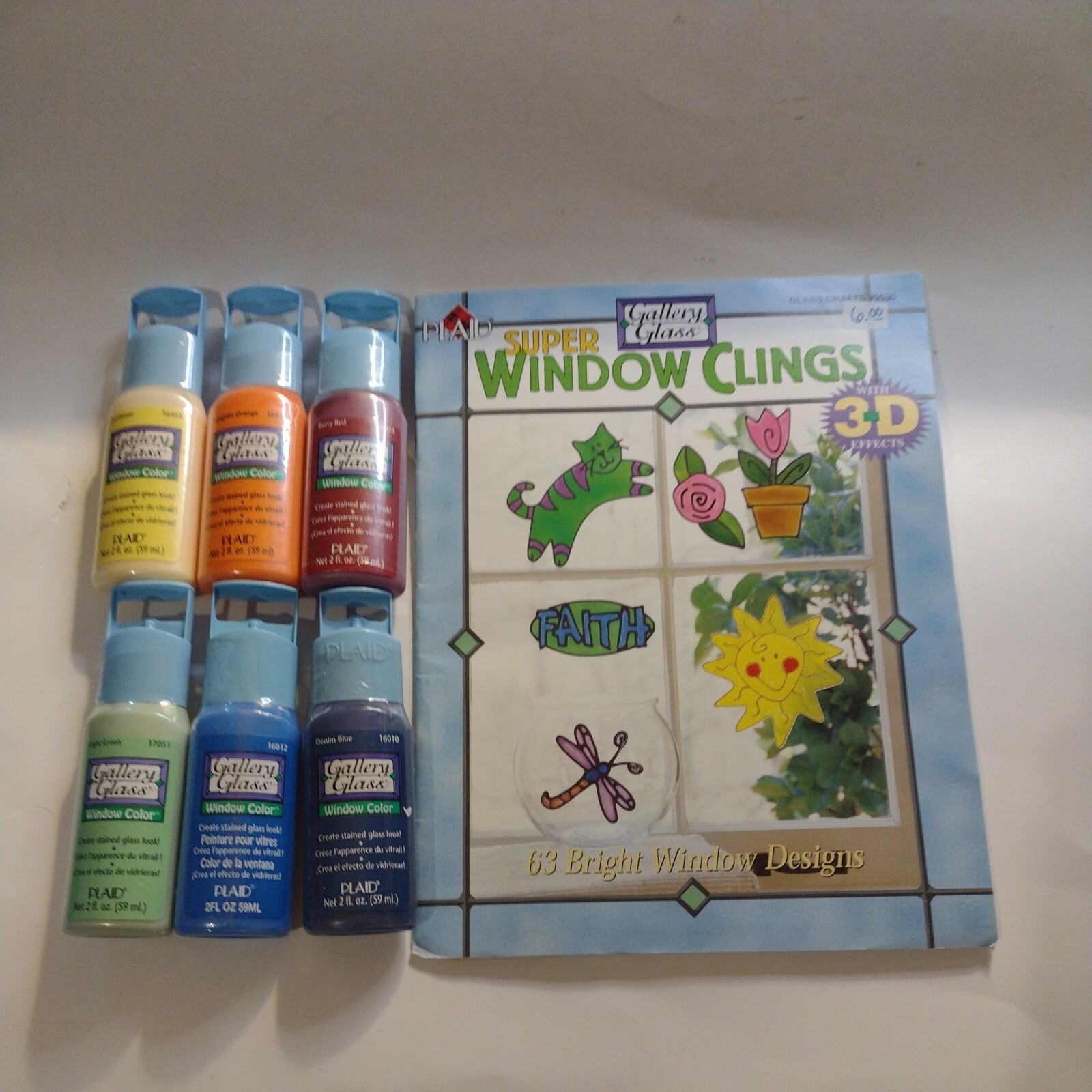 Plaid Super Window Clings And Lot Of 6 Gallery Glass Colors For Painting Windows