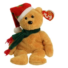 TY Beanie Baby - 2003 HOLIDAY TEDDY (9 inch) - MWMTs Stuffed Animal Toy