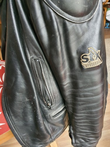 Sportex Leather Motorcycle Jacket, Size 42 - Black. - Picture 5 of 9