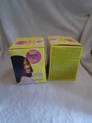 2x  ORS Ors Olive Oil Girls Soft Curls No-lye Creme Texture Softening System Kit