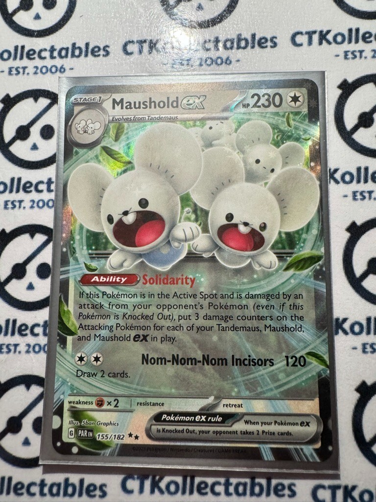 maushold ex pokemon card value 168/193 - Paldea Evolved - Evolution Set - 3 Lot board games and accessories Maushold EX Ultra Rare #155/182