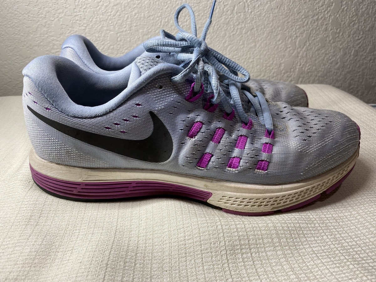 Nike Women's Air Zoom Vomero 818100 405 Blue Gray Violet Running Shoes Size  10
