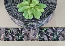 1.5" 1 YD Camo Grosgrain Ribbon Tree Leaves Military Green Camouflage Forest