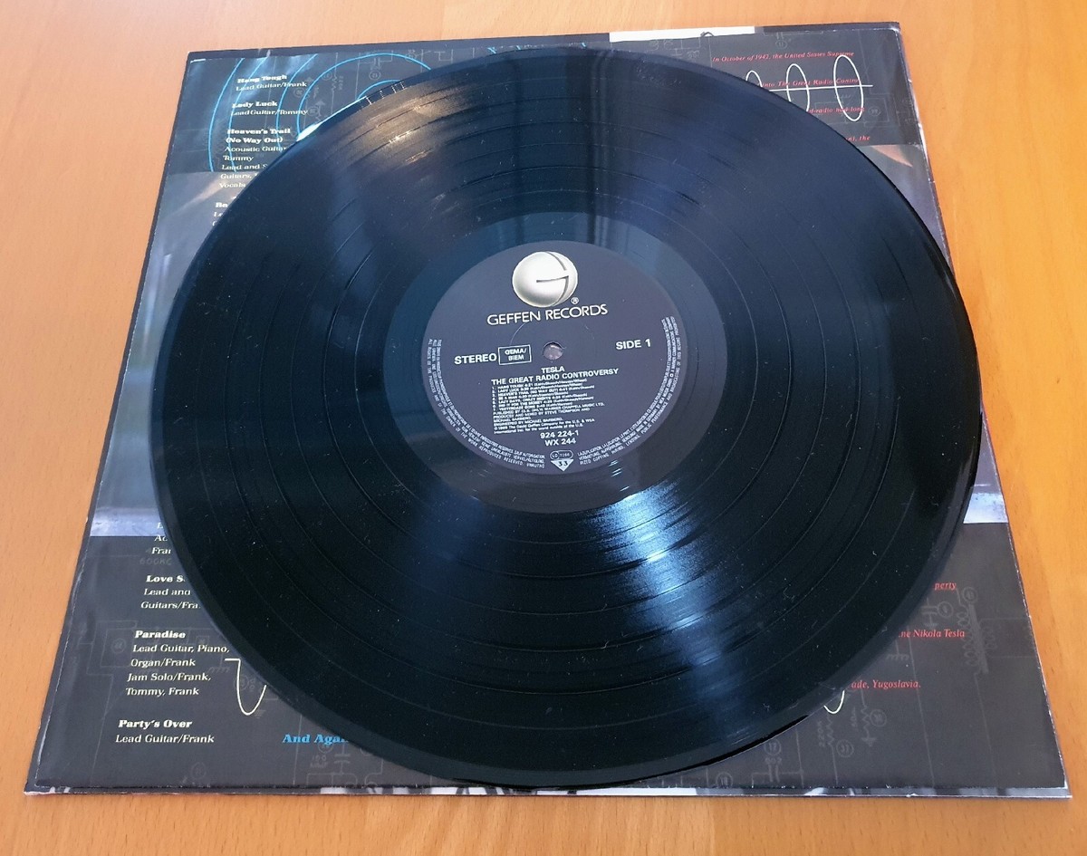 TESLA - THE GREAT RADIO CONTROVERSY 1989 VINYL GEFFEN - WX244 1A