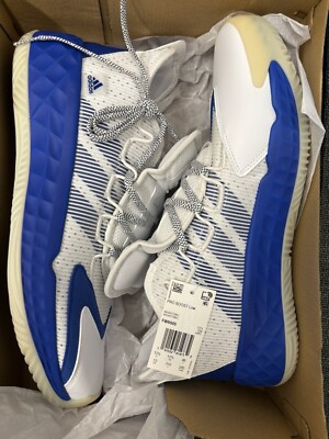 Adidas Pro Boost Mid White/Royal Blue Shoes Size 13.5