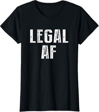 21st Birthday Gift Legal AF 21 Years Old Funny Gift Ladies' Crewneck T-Shirt